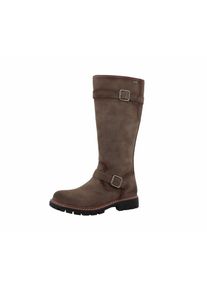 Tom Tailor Stiefel mit Schnallen - Damen - Gr. 42 - taupe