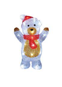 Deuba LED Acryl Figur Weihnachten Teddy stehend
