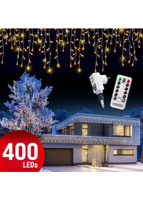 Monzana Lampki zewątrz/wewnątrz 400 LED Ciepła Biel Pilot