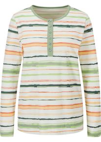 w&auml;schepur Damer Pyjamas ecru-eukalyptus-randig Gr&ouml;&szlig;e 52/54