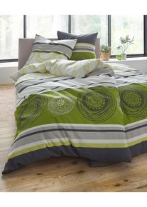 bonprix Conjunto de cama "Círculos", verde, 2 x 80/80 cm, 2 x 135/200 cm