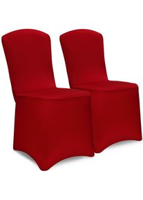 Detex Fundas para sillas Juego de 2 Burdeos