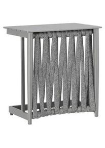 Amatio Gartenbeistelltisch , Anthrazit, Dunkelgrau , Metall, Textil , rechteckig , rund , 60x60.5x40 cm , Wohnzimmer, Wohnzimmertische, Beistelltische, Beistelltische Metall