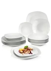 Sänger Sänger Tafelservice Bilgola - 18 teilig aus Porzellan , Weiß , Keramik , 18-teilig , 31x31x32 cm , kratzfest , Essen & Trinken, Geschirr, Geschirr-Sets, Tafelservice