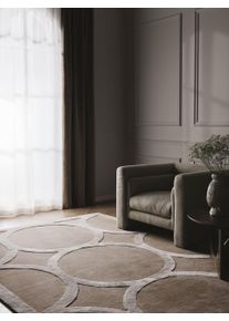 Tapis poil ras Maxim Beige 250x350 cm - Tapis poil court design moderne pour salon