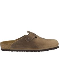 Birkenstock, Unisex, Sandalen, Boston Nubukleder geölt Schmal, Braun, (38)