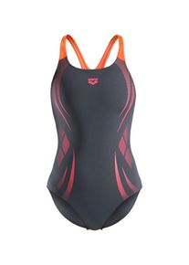 arena Strój kąpielowy 'Poseidonia Pro' dla kobiet grafitowy / pomarańczowy / melonowy Rozmiar XXXL