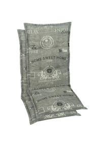 GO-DE, Sesselauflage, hellgrau, Bezug: 65% Polyester, 35% Baumwolle, B/H/T: 110 cm x 5,5 cm x 50 cm, hellgrau