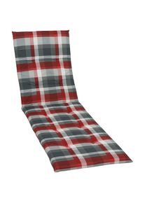 GO-DE , Liegenauflage , rot/grau , Bezug: 65% Polyester, 35% Baumwolle