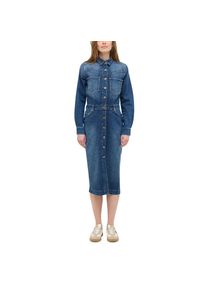Mustang , Midikleid »Damen Style Emma Denim Dress« , mittelblau , 38 , 38 , Schmaler Schnitt