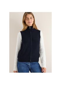 Cecil , Strickweste, mit Rippstruktur , urban dark blue , S (38) , S (38) , Softe Strickweste von Cecil für Damen