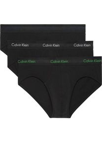 Calvin Klein Underwear , Hipster, (3 St.), mit farbigem Webbund , schwarz , XL (54) , XL (54) , CALVIN KLEIN Slips