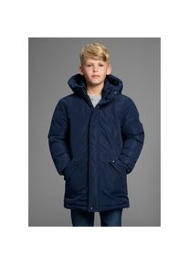 Kangaroos, Unisex, Outdoorjacke &raquo;Winterwarme Jacke&laquo; mit Kapuze Lange Winterjacke mit reflektierenden Details, marine, 164/170, marine, Outdoorjacke 