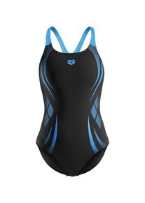 arena Strój kąpielowy 'Poseidonia Pro Back' dla kobiet błękitny / czarny Rozmiar XXXL