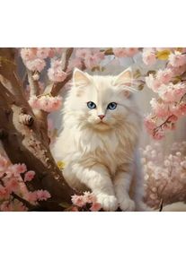 Norimpex Diamant-Mosaik - Katze in Blumen
