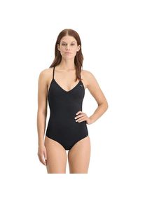 Puma, Damen, Badeanzüge, Swim Women V-Neck Crossback Swimsuit 1p, Schwarz, (L)