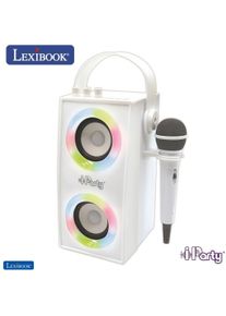 Lexibook BTP180Z iParty-Tragbarer Bluetooth-Lichtlautsprecher mit Mikrofon, Stereoanlage, Lichteffe
