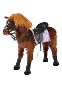Xxxl Reitpferd , Braun , Textil , 81 cm , unisex , Geräuscheffekte , Spielzeug, Sonstiges Spielzeug