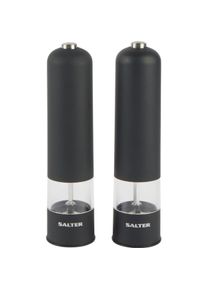 Salter 7524 BKXRUP1 Matt Black Electronic Mill set, Pfeffermühle + Salzmühle, Schwarz