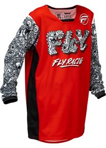 Fly Racing Kinetic Mutant, jersey youth , color: Red/Black/White , size: YXL
