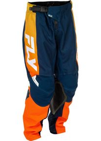 Fly Racing Kinetic, textile pants youth , color: Dark Blue/Orange , size: 22