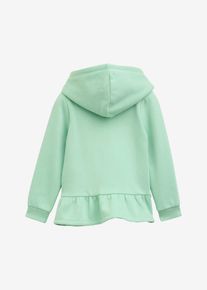 bonprix Tom Tailor kapucnis szabadidőfelső fodorral, zöld, 104/110