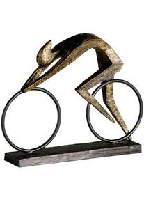 Skulptur , Schwarz, Bronzefarben , Metall, Kunststoff , 36x28.5x7.5 cm , Dekoration, Dekofiguren & Skulpturen, Skulpturen