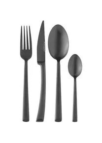 ECHTWERK Besteckset , Schwarz , Metall , 16-teilig , ergonomischer Griff, rostfrei , Besteck, Besteck-Sets