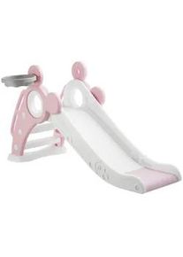 TecTake Kinderrutsche Joy,Belastbarkeit 50 kg, 128 x 66,5 x 67,5 cm,pink , Pink , Kunststoff , 66.5x67.5x128 cm , Ce , Outdoor Spielzeug, Kinderrutschen
