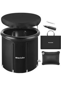 TecTake Eisbadetonne Helsinki,inkl. Tragetasche, Pumpe und Wasserkissen,schwarz , Schwarz , Kunststoff , Rund , 75x75x75 cm , Badezimmer, Baden & Duschen, Badewannen