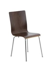CLP Besucherstuhl Holz walnuss , Walnussfarben , 43x87x47 cm , Arbeitszimmer, Besucherstühle