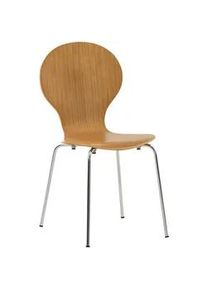 CLP Besucherstuhl Holz eiche , Eichefarben , 43x86x45 cm , Arbeitszimmer, Besucherstühle
