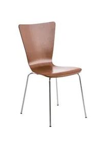 CLP Besucherstuhl Holz Braun , 43x84x50 cm , Arbeitszimmer, Besucherstühle