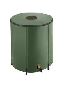 TecTake Regentonne ,Oberseite abnehmbar,grün , Kunststoff , Rund , 59x68x59 cm , Gartenzubehör, Gartenpflege