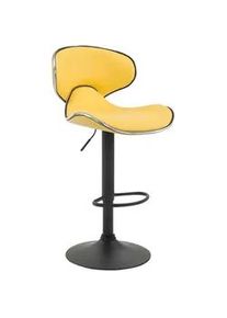 CLP Barhocker Lederlook gelb , Gelb , Textil , 46x88x49 cm , Esszimmer, Barmöbel, Barhocker