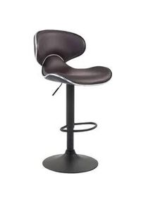 CLP Barhocker Lederlook braun , Braun , Textil , 46x88x49 cm , Esszimmer, Barmöbel, Barhocker