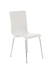 CLP Besucherstuhl Holz weiß , Weiß , 43x87x47 cm , Arbeitszimmer, Besucherstühle
