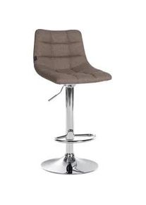 CLP Barhocker Stoff taupe , Taupe , Textil , 43x87x46.5 cm , Esszimmer, Barmöbel, Barhocker