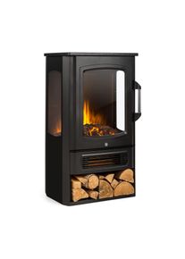 Klarstein Bormio Panorama, elektrický krb, 1000/2000 W, termostat, čierny