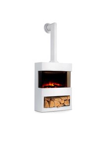 Klarstein Zermatt, elektrický krb, 900/1800 W, ilúzia plameňa, dymová rúra, biely