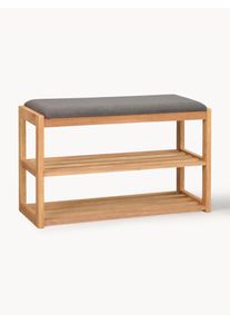 Rowico Home Oak Wood Bench Confetti with Shoe Rack Brown Wood, Solid wood B 80 x H 52 cm