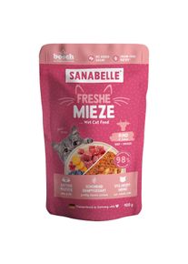 10x100 g Sanabelle Freshe Mieze Rind & Huhn