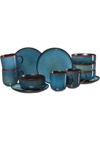 Ritzenhoff & Breker Ritzenhoff & Breker , Frühstücks-Geschirrset »Bali (Teller, Schale, Kaffeebecher)«, (Set, 12 tlg., 4 Kaffeebecher (400 m), 4 Schalen (600 m), 4...