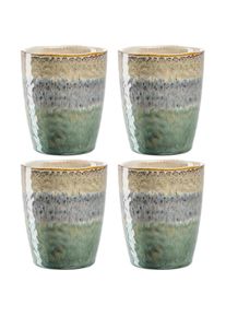 Leonardo , Becher »MATERA«, (Set, 4 tlg.), 300 ml, 4-teilig , beige/anthrazit/grün