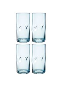 Leonardo , Longdrinkglas »VESUVIO«, (Set, 4 tlg.), 330 ml, 4-teilig , blau