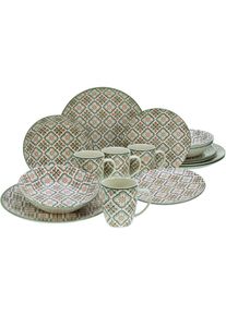 Creatable , Kombiservice »Rumi«, (Set, 16 tlg.), orientalisch mediterraner Stil , Mehrfarbig