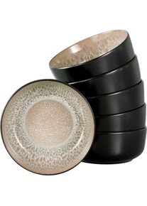 my home , Müslischale »modernes Schüssel-Set Nydala, Geschirr-Set, Bowl«, 6 tlg., aus Steinzeug, hohe Haltbarkeit, spülmaschinengeeignet &...