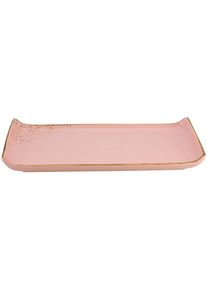 Creatable , Servierplatte »Nature Collection«, (Set, 2 tlg.), Servier Set, 33x16,5 cm , rosa