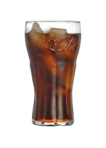 Van Well , Longdrinkglas »Coca-Cola«, (Set, 6 tlg., 6 Konturgläser), spülmaschinengeeignet, 6-teilig , klar
