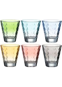 Leonardo , Gläser-Set »OPTIC«, (Set, 6 tlg.), 215 ml, 6-teilig , mehrfarbig